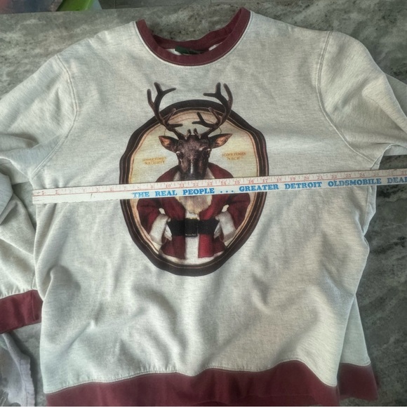 Christmas Deer ‘sometimes naughty’ ‘sometimes nice’ Fleece Size XL (D1) - Picture 7 of 10